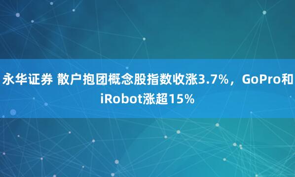 永华证券 散户抱团概念股指数收涨3.7%，GoPro和iRobot涨超15%